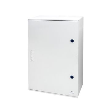 CUADRO EN POLÍESTER CON PUERTA CIEGA EQUIPADA CON CERRADURA - 310X425X160 - IP66 - GRIS RAL 7035