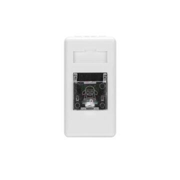BASE TELEFÓNICA  - RJ11 - 2 PARES - PAR TRENZADO - BORNES CON TORNILLO - 1 MÓDULO - SYSTEM WHITE