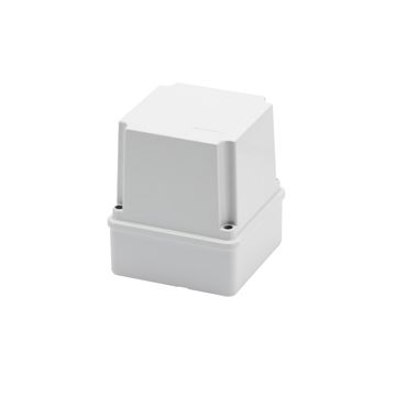 CAJA DE DERIVACIÓN CON TAPA ALTA ATORNILLADA - IP56 - DIMENSIONES INTERNAS 100X100X120 - SUPERFICIES LISAS - GRIS RAL 7035
