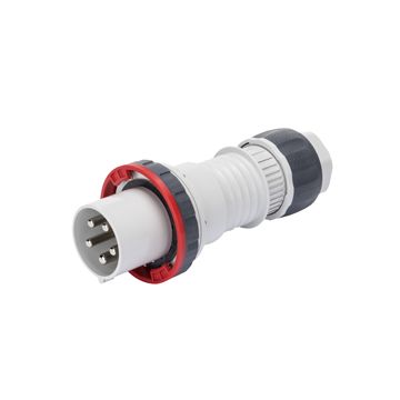 CLAVIJA MÓVIL RECTA HP - IP66/IP67/IP68/IP69 - 3P+N+T 125A 346-415V 50/60HZ - ROJO - 6H - APRIETE INDIRECTO
