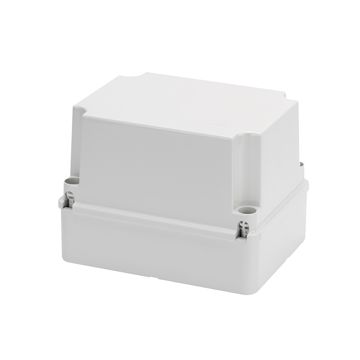CAJA DE DERIVACIÓN CON TAPA ALTA ATORNILLADA - IP56 - DIMENSIONES INTERNAS 240X190X160 - SUPERFICIES LISAS - GRIS RAL 7035