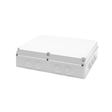 CAJA DE DERIVACIÓN CON TAPA BAJA ATORNILLADA - IP55 - DIMENSIONES INTERNAS 460X380X120 - PAREDES CON PASACABLES - GRIS RAL 7035