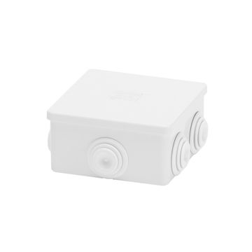 CAJA DE DERIVACIÓN CON TAPA BAJA A PRESIÓN - IP44 - DIMENSIONES INTERNAS 80X80X40 - PAREDES CON PASACABLES - GRIS RAL 7035