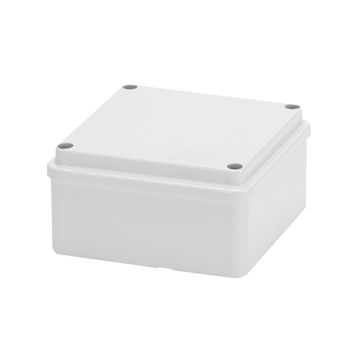 CAJA DE DERIVACIÓN CON TAPA BAJA ATORNILLADA - IP56 - DIMENSIONES INTERNAS 100X100X50 - SUPERFICIES LISAS - GRIS RAL 7035