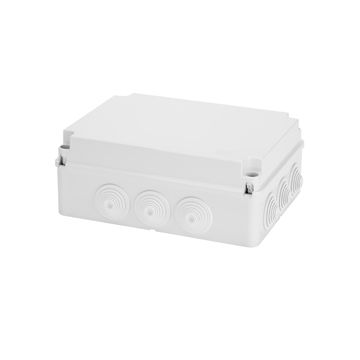 CAJA DE DERIVACIÓN CON TAPA BAJA ATORNILLADA - IP55 - DIMENSIONES INTERNAS 300X220X120 - PAREDES CON PASACABLES - GRIS RAL 7035