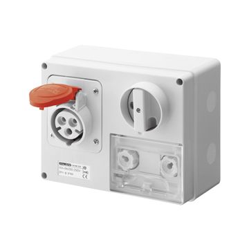 BASE FIJA INTERBLOQUEADAS HORIZONTAL - CON FONDO - CON BASE PORTAFUSIBLES - 3P+N+T 16A 346-415V - 50/60HZ 6H CBF - IP44