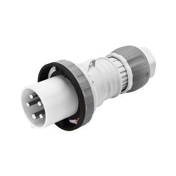 CLAVIJA MÓVIL RECTA HP - IP66/IP67/IP68/IP69 - 3P+N+T 63A 480-500V 50/60HZ - NEGRO - 7H - APRIETE INDIRECTO