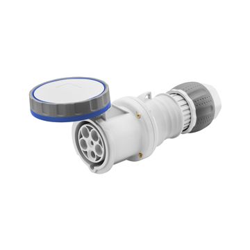 BASE MÓVIL RECTA HP - IP66/IP67/IP68/IP69 - 2P+T 63A 200-250V 50/60HZ - AZUL - 6H - CONTACTO PILOTO - APRIETE INDIRECTO