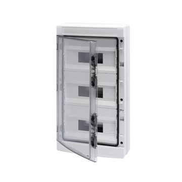 CUADRO DISTRIBUCIÓN CON PANELES TROQUELADOS Y BASTIDOR EXTRAIBLE - PREPARADO PARA ALOJAR REGLETAS - (12X3) 36M IP65