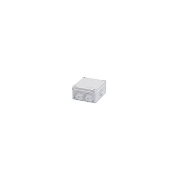 CAJA DE DERIVACIÓN CON TAPA BAJA Y TORNILLOS DE 1/4 GIRO - IP55 - DIMENSIONES INTERNAS 100X100X50 - PAREDES CON PASACABLES - GRIS RAL 7035