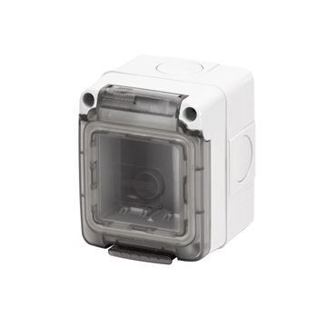 CONTENEDOR ESTANCO PARA APARATOS SYSTEM - 2 MÓDULOS - GRIS RAL 7035 - IP65