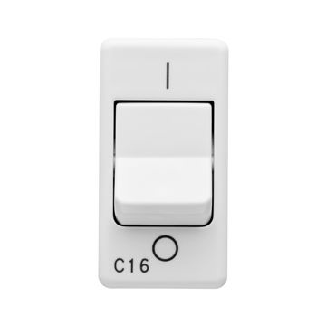 INTERRUPTOR AUTOMÁTICO MAGNETOTÉRMICO 230V ac - 1P 16A 3kA CURVA C - 1 MÓDULO - SYSTEM WHITE