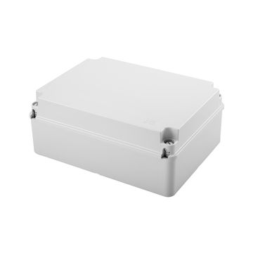 CAJA DE DERIVACIÓN CON TAPA BAJA ATORNILLADA - IP56 - DIMENSIONES INTERNAS 300X220X120 - SUPERFICIES LISAS - GRIS RAL 7035