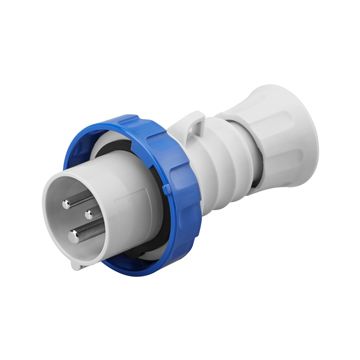 CLAVIJA MÓVIL RECTA HP - IP66/IP67/IP68/IP69 - 2P+T 16A 200-250V 50/60HZ - AZUL - 6H - CONEXIONADO DE TORNILLO