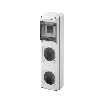 Q-DIN 5 MÓDULOS - 2 BASES ALOJABLES IEC 309 16/32A IP44/67 - IP65
