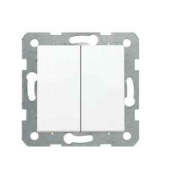 Conmutador doble Panasonic WKTT01112WH 10A 250V
