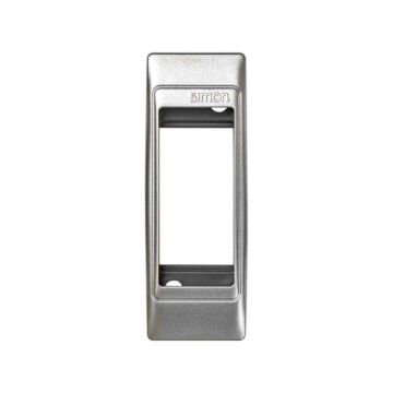 Placa para perfiles 1 elemento con bastidor, módulo estrecho, aluminio simon 82 centralizaciones