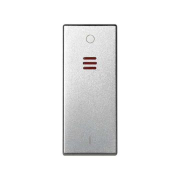 Tecla simon 82 centralizaciones bipolar con visor módulo estrecho aluminio