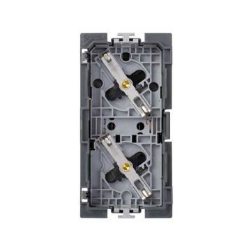 Base doble schuko a tornillo sin tapa