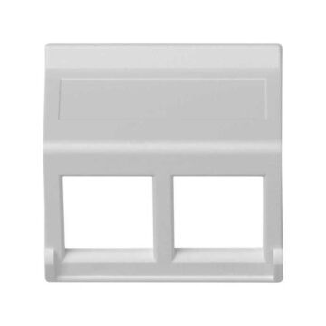 Placa v&d inclinada sg para 2rj45 blanco