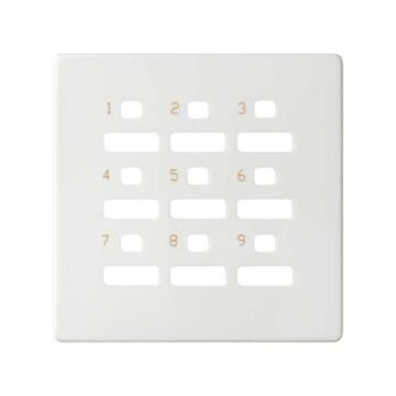 Placa para selector de avisos de 9 zonas blanco simon 82