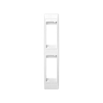 Placa para perfiles de 2 elementos con bastidor, módulo estrecho, blanco simon 82 centralizaciones
