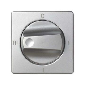 Tapa y botón simon 82 para conmutador rotativo con 4 posiciones aluminio