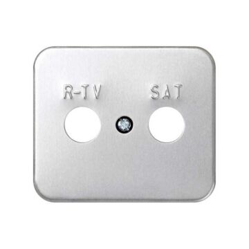 Tapa para toma de r-tv+sat aluminio mate simon 75