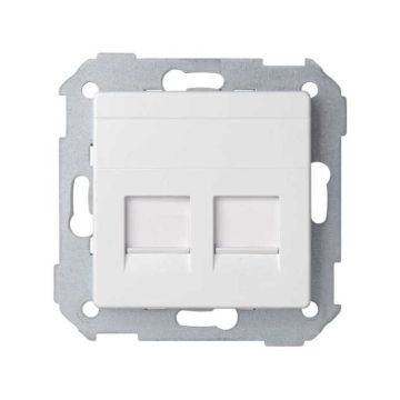 Adaptador 2 conectores rj-avaya simon 82 blanco nieve