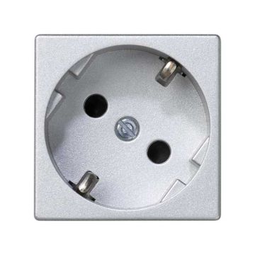 Base enchufe schuko emb.rápido aluminio