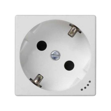 Base schuko a tornillo ind.lum. blanco