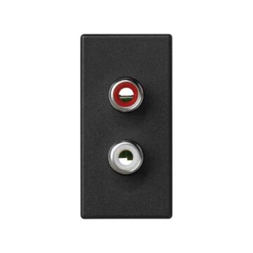 2 conectores rca emb.tornillo c/placa gr