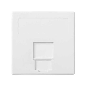 Placa v&d plana cg 1 rj45 nexans® blanco