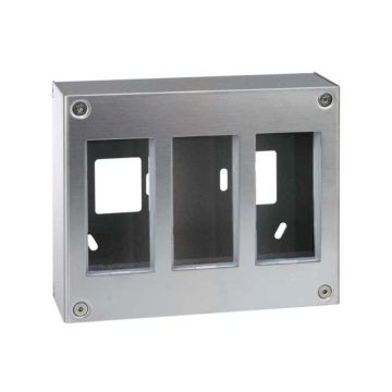 Caja pared metál.superficie 3 mód.dobles