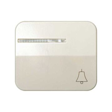 Tecla individual con visor y grabado campana para pulsador luminoso marfil simon 75