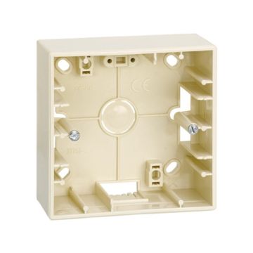 Caja superficie simon 27 para placa con 1 elemento 85x85 marfil