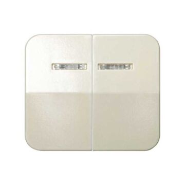 Tecla doble para mecanismos de mando luminosos  marfil simon 75