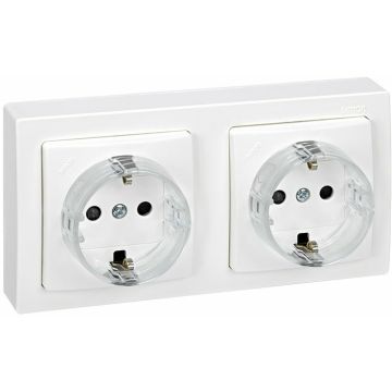 Schuko doble precableado