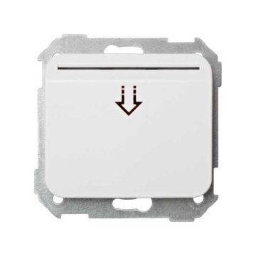 Interruptor tarjeta simon 75 con placa blanco nieve
