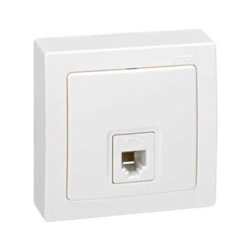 Toma telefónica monobloc con 6 contactos rj12 blanco simon 73 loft