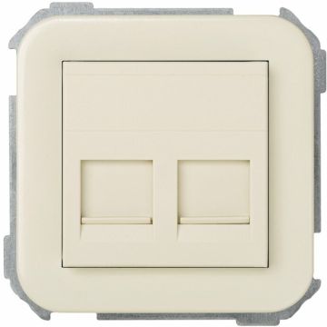 Tapa informatica 2 conectores rj45 univ.