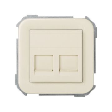 Adaptador 2 conectores rj-45 amp marfil simon 31