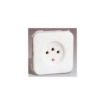 Base enchufe bipolar con toma de tierra desplazada 10a 250v blanco simon 31