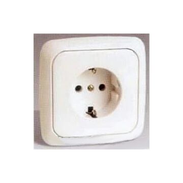 Enchufe bipolar con toma de tierra lateral schuko monobloc cava simon 31