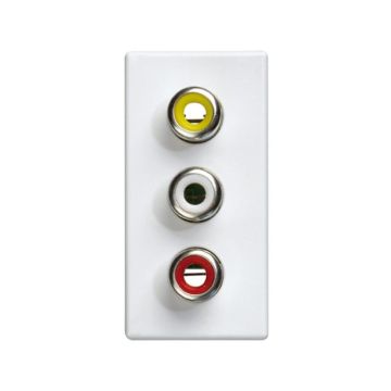 Conector 3 rca de medio elemento