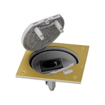 Unidad con base schuko k45 laton