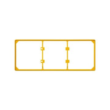 Marco embellecedor para 3 elementos amarillo simon 27
