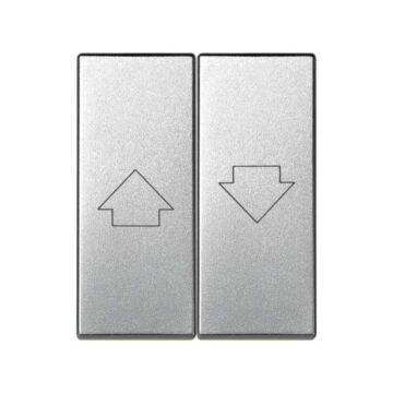 Tecla doble para mecanismo de persianas sin enclavamiento aluminio simon 82 centralizaciones