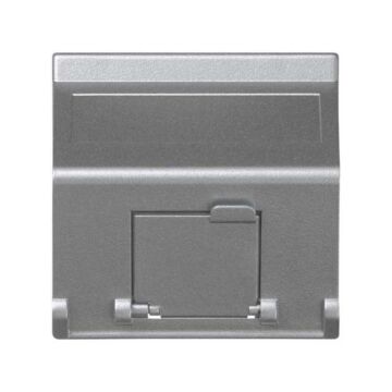 Placa v&d inclinada cg para 1 rj45 alum.