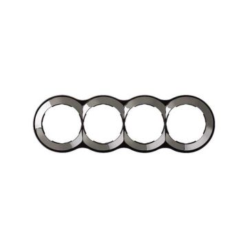 Placa simon 88 con 4 elementos 100x313mm 0 en acero